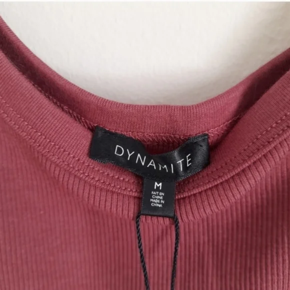 Dynamite Burgundy Tank Top - Picture 2 of 4